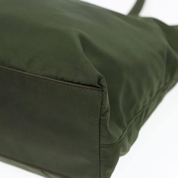 PRADA Tote Bag Nylon Khaki Silver Auth ep5279 - Picture 10 of 16